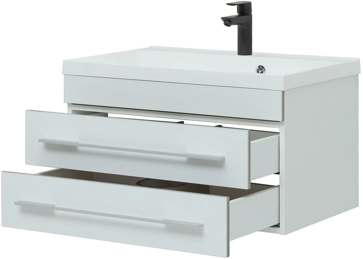 Приобрести aquanet тумба с раковиной верона 75 см, белая (подвесная 2 ящика)
