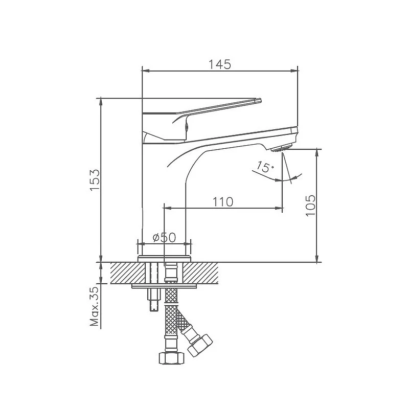 Приобрести haiba смеситель для раковины 153мм, хром hb-10559