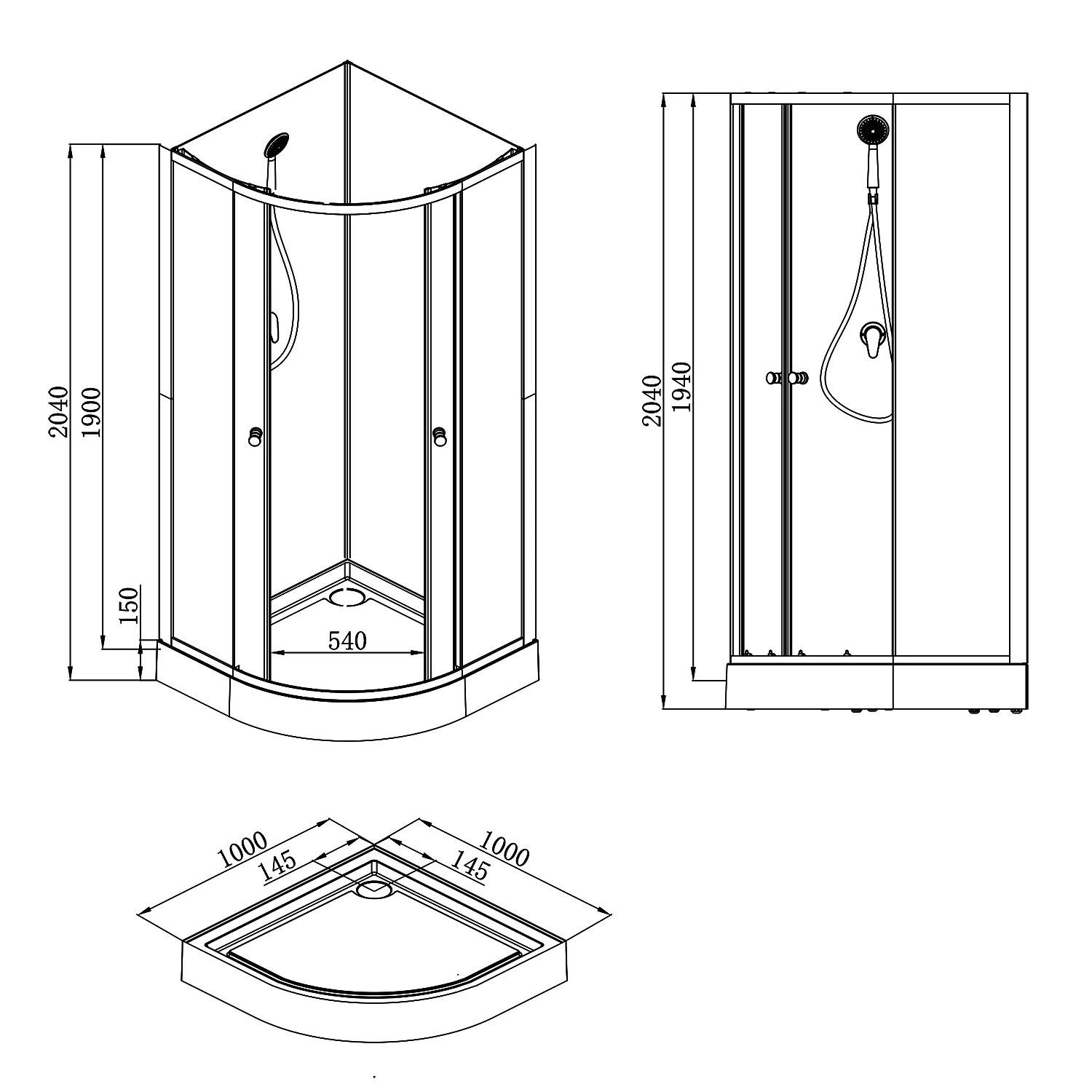 Приобрести loranto душевая кабина neo 100x100x(190+15) c низким поддоном 15см, прозрачное закаленное стекло 5 мм, задние стеклянные стенки черные, профиль черный-матовый (cs-21800bp-100)