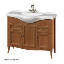 Caprigo Тумба с раковиной LION 105 см, светлое дерево, экошпон