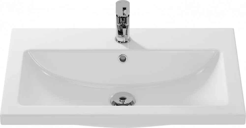 Приобрести тумба подвесная с раковиной cersanit lara 70 см, 2 ящика орех