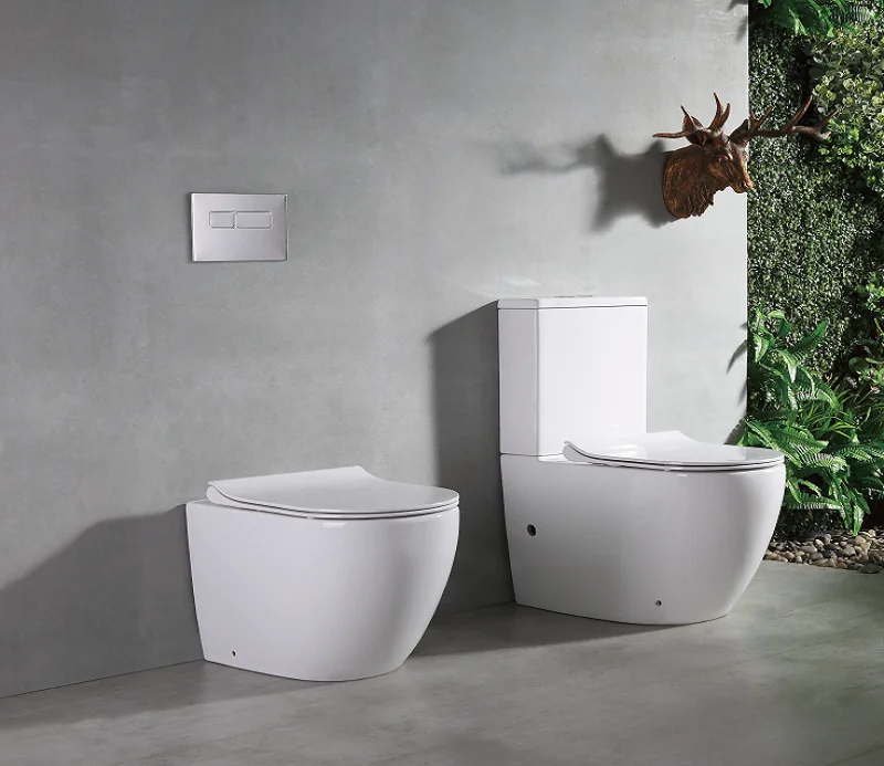 Приобрести унитаз напольный, безободковый с сиденьем ceramalux tornado ns-2176