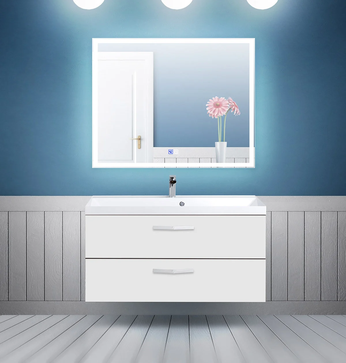 Приобрести belbagno зеркало 100х80 см spc-grt-1000-800-led-tch-phone