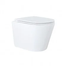 Azario Унитаз подвесной безободковый Teramo с тонкой крышкой микролифт AZ-0053