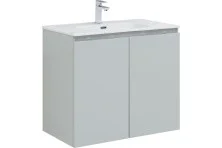 Aquanet Тумба с раковиной Алвита New 80 см, 2 дверцы, серый