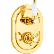 CEZARES Смеситель скрытого монтажа VENEZIA, с термостатом, золото VENEZIA-VDIM2-T-03/24-Bi