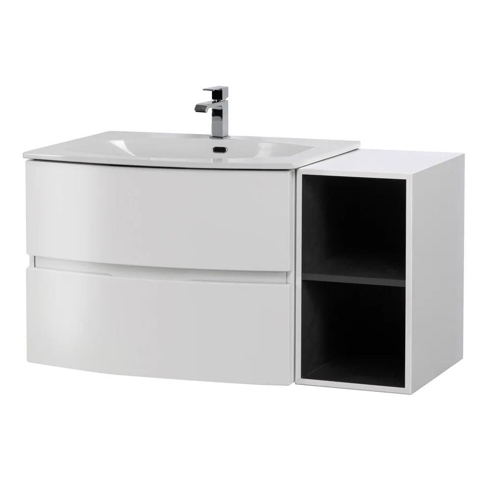 Приобрести cezares тумба подвесная с раковиной elettra 104 см bianco opaco, литьевой мрамор, белая 55521