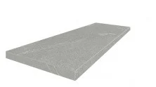 Ступень Coliseumgres Lugano Silver 33х90см, серая, угловая, левая