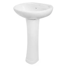 Loranto Раковина с пьедесталом Atina 495х415х840 , белая (CS-028)