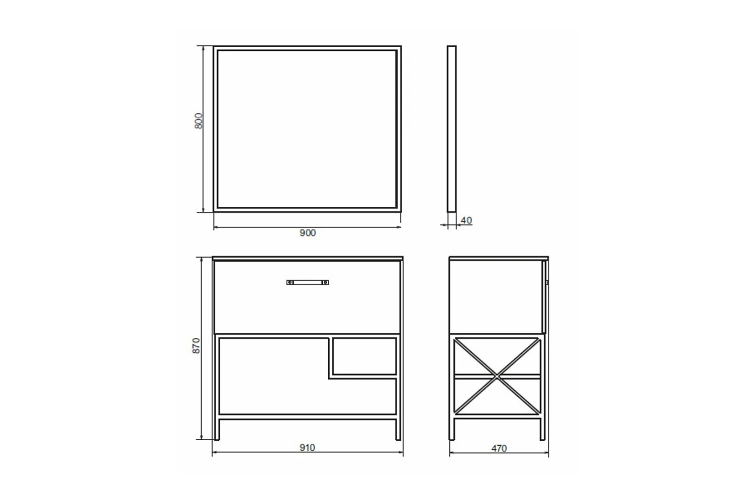 Приобрести сomforty зеркало "бредфорд-90" черное