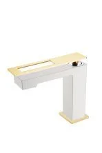 Boheme Смеситель для раковины Q, белый\золото 141-WG