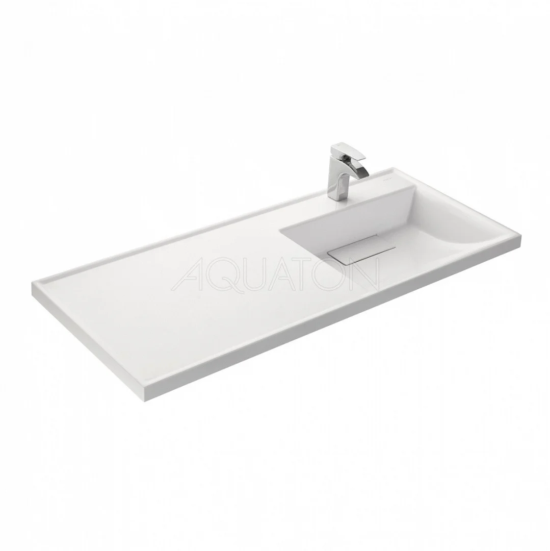 Приобрести тумба напольная с раковиной-столешницей акватон лондри 120 r/l, дуб сантана