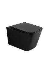 Унитаз подвесной безободковый WONZON & WOGHAND RONA, черный матовый (WW-UP2216-MB)