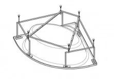 Монтажный комплект для ванны Roca Hall Angular 150х100 см Z.RU93.0.286.8