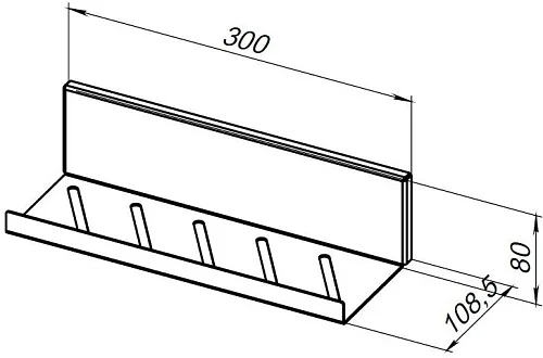 Приобрести aquanet полка магнум 30x80 см белая матовая, открытая 00302236