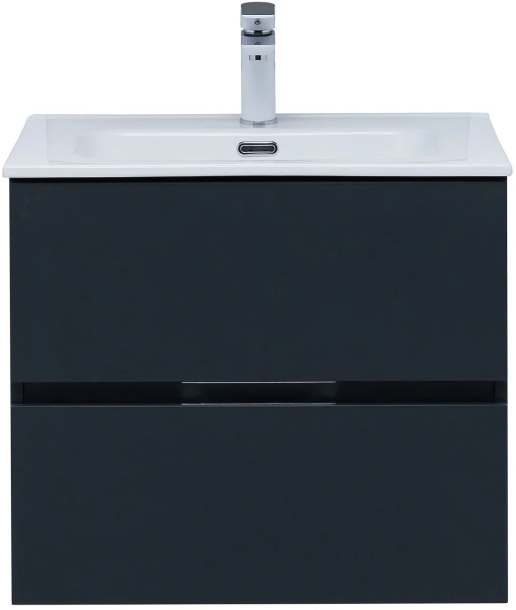Приобрести aquanet тумба с раковиной алвита new 60 см, 2 ящика, антрацит
