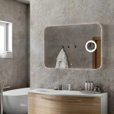 Continent Зеркало с подсветкой Elegant 120х70 см, сенсорный включатель, белое