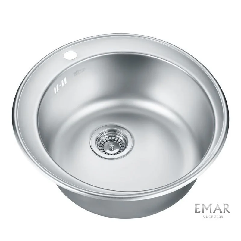 Приобрести emar кухонная мойка 51х51 см, хром emar 510с