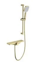 Смеситель для ванны с душем WONZON & WOGHAND Onix, Брашированное золото (WW-B2551-A-BG)