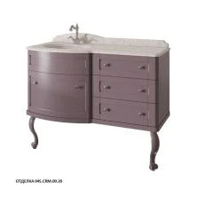 Caprigo Тумба с раковиной IMPERIO 120 см, левая, коричневая, эмаль