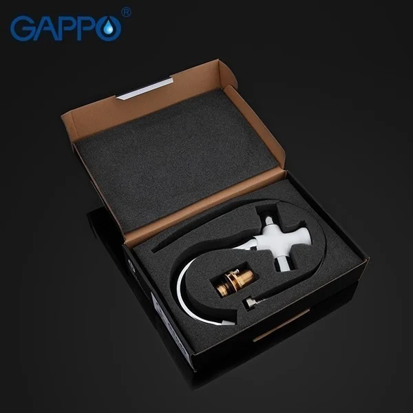 Приобрести gappo смеситель для раковины g1049, белый\хром 85250