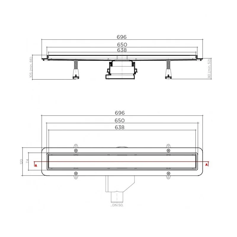 Приобрести pestan душевой трап betto line 650