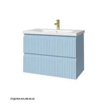 Caprigo Тумба с раковиной FORTE-Smalty STRIPE 80 см, голубая, эмаль