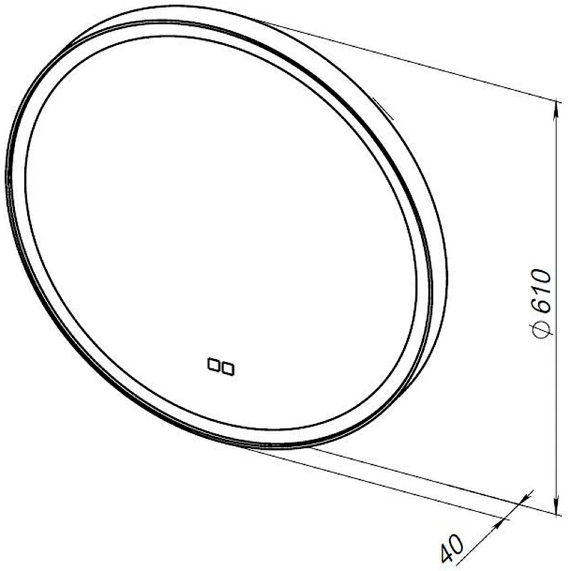 Приобрести aquanet зеркало тренд 60 см, черное