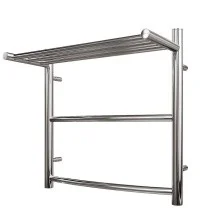 Полотенцесушитель электрический Point 500х500 Афина с полкой П2, хром PN04155PE