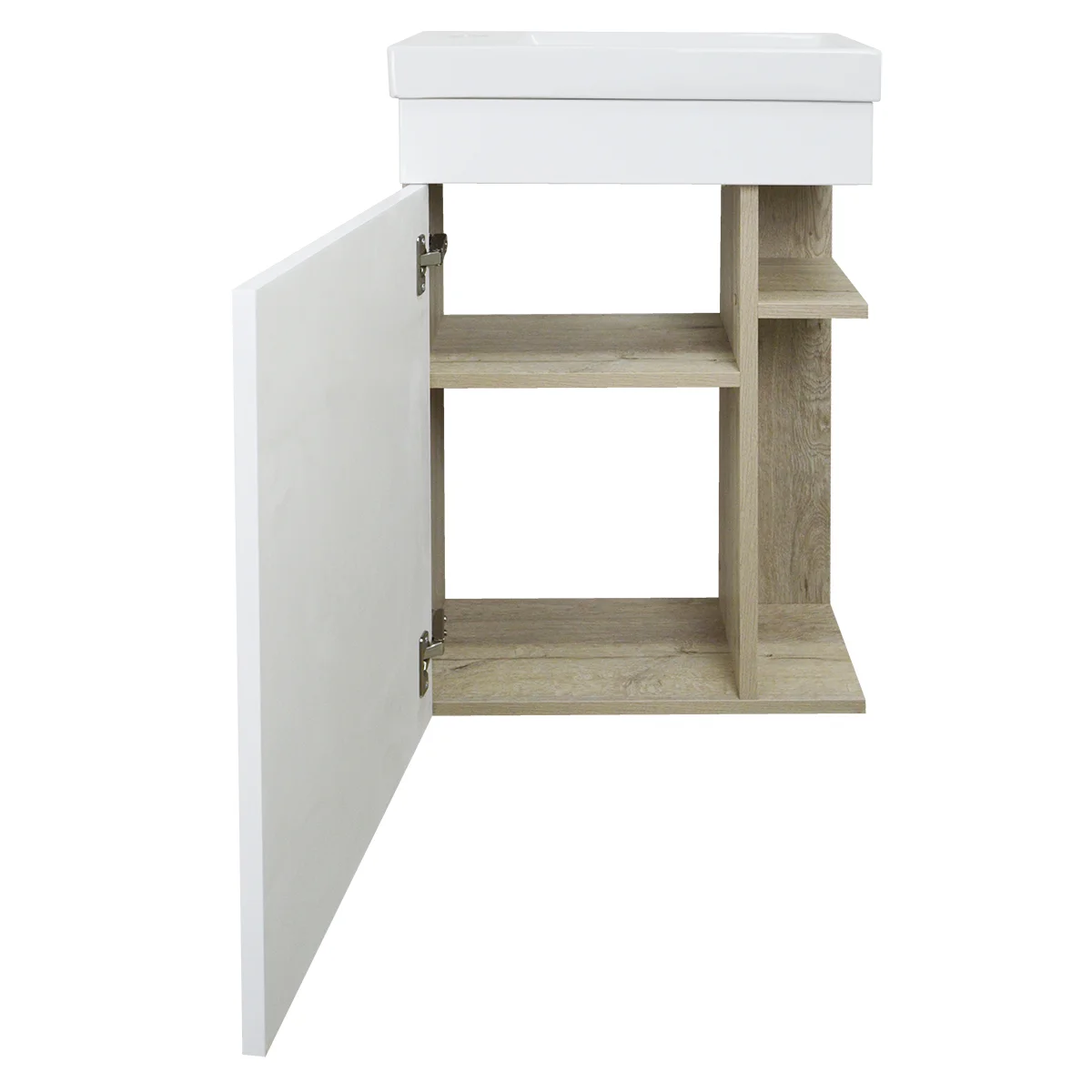 Приобрести loranto тумба подвесная с раковиной стиль 40 42,5х73 см, левосторонняя, белая (cs00082118)