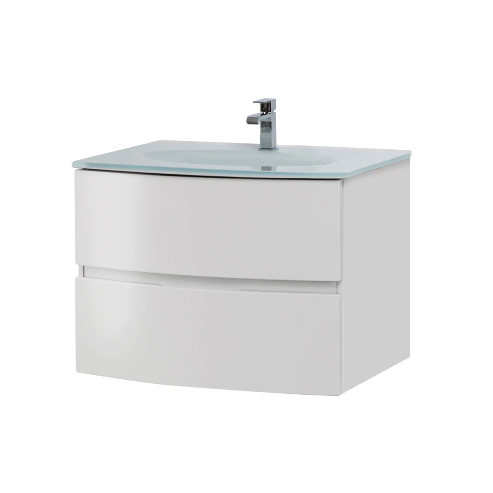 Приобрести cezares тумба подвесная с раковиной elettra 75 см bianco opaco, стекло, белая 55521