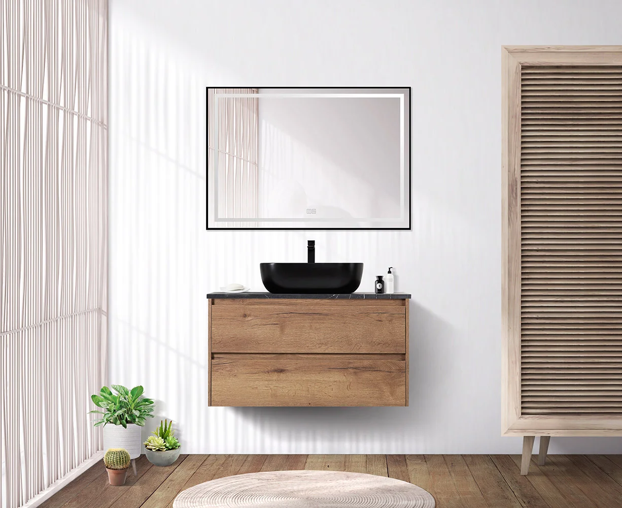 Приобрести belbagno тумба со столешницей kraft 80 см, подвесная rovere tabacco