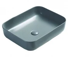 Azario Раковина накладная 50х39 см, светло-серый матовый AZ-78109MH