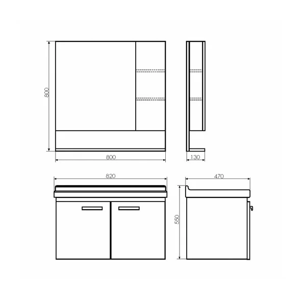 Приобрести сomforty зеркало-шкаф "рига-80" дуб сонома