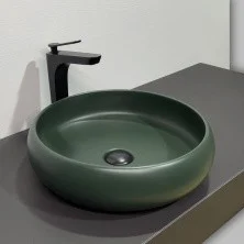 Comforty Раковина 114MDG 41х43 см, темно-зеленая матовая