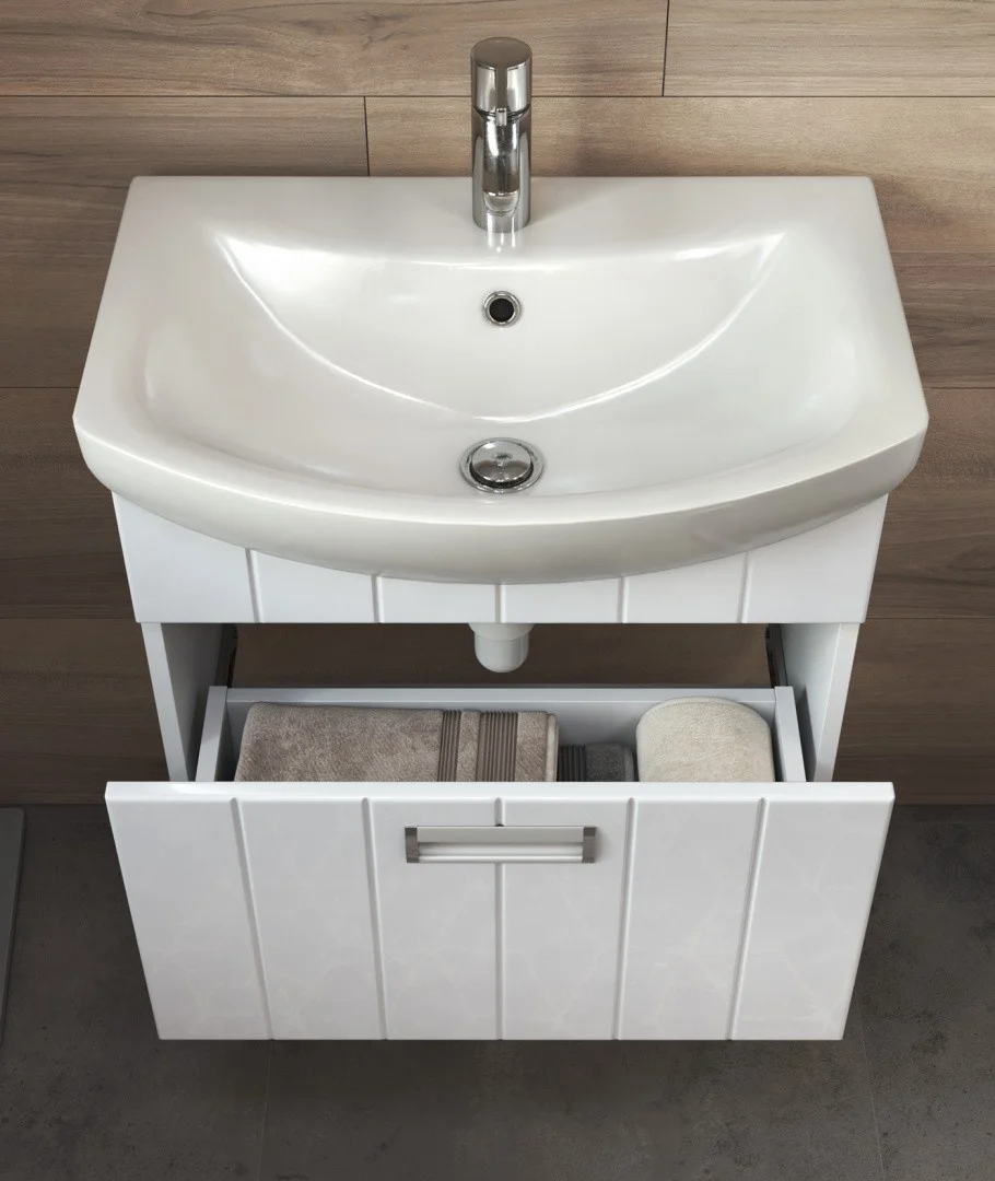 Приобрести vigo тумба с раковиной diana 60см, 1 ящик, подвесная, белая tp.dia.bal.60.1y