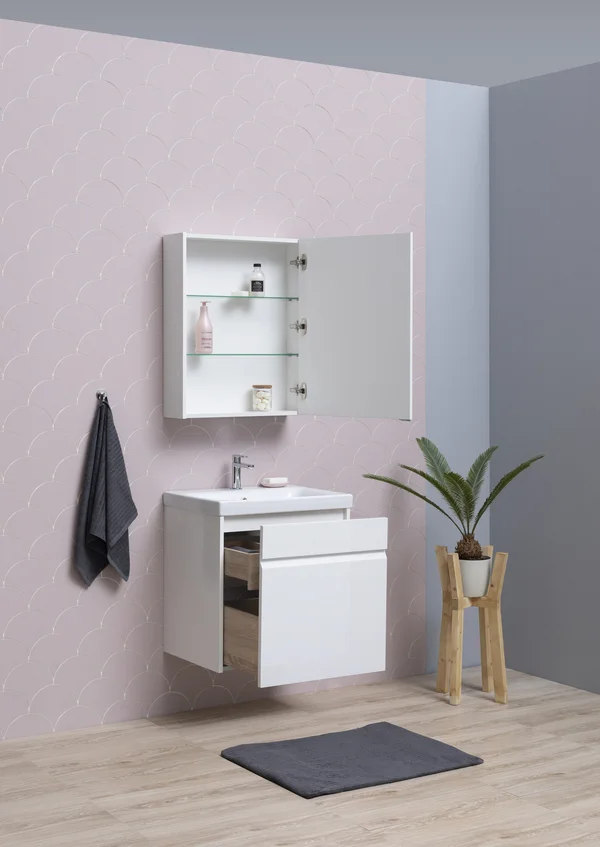 Приобрести aquanet зеркальный шкаф палермо 60 см, белый