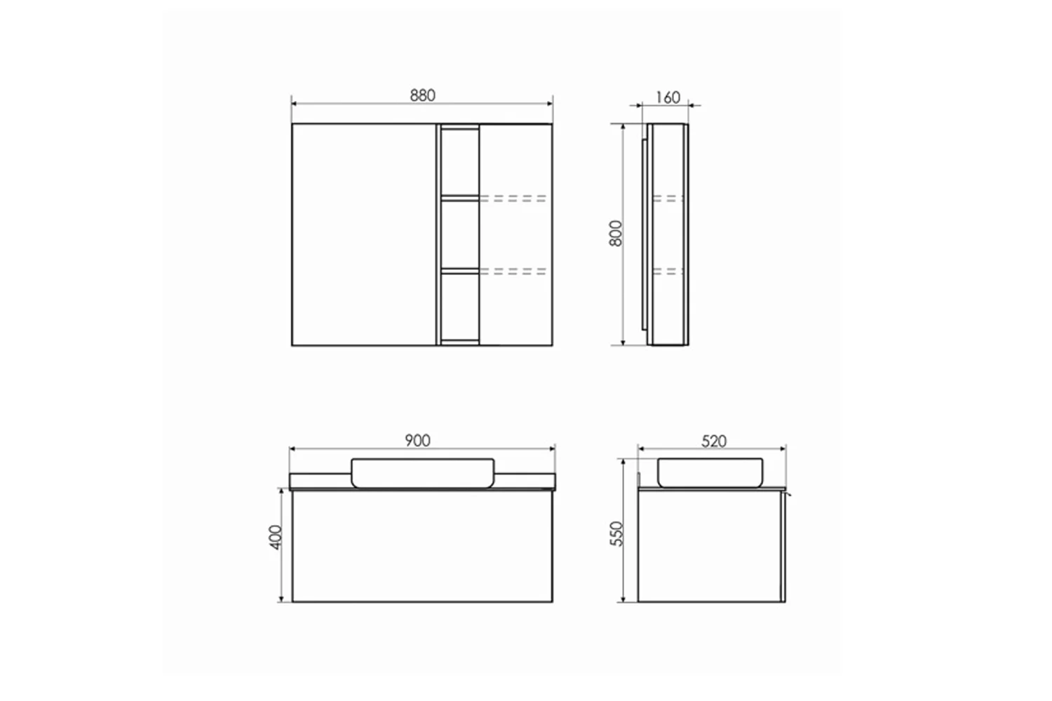Приобрести сomforty зеркало-шкаф "милан-90" белый глянец
