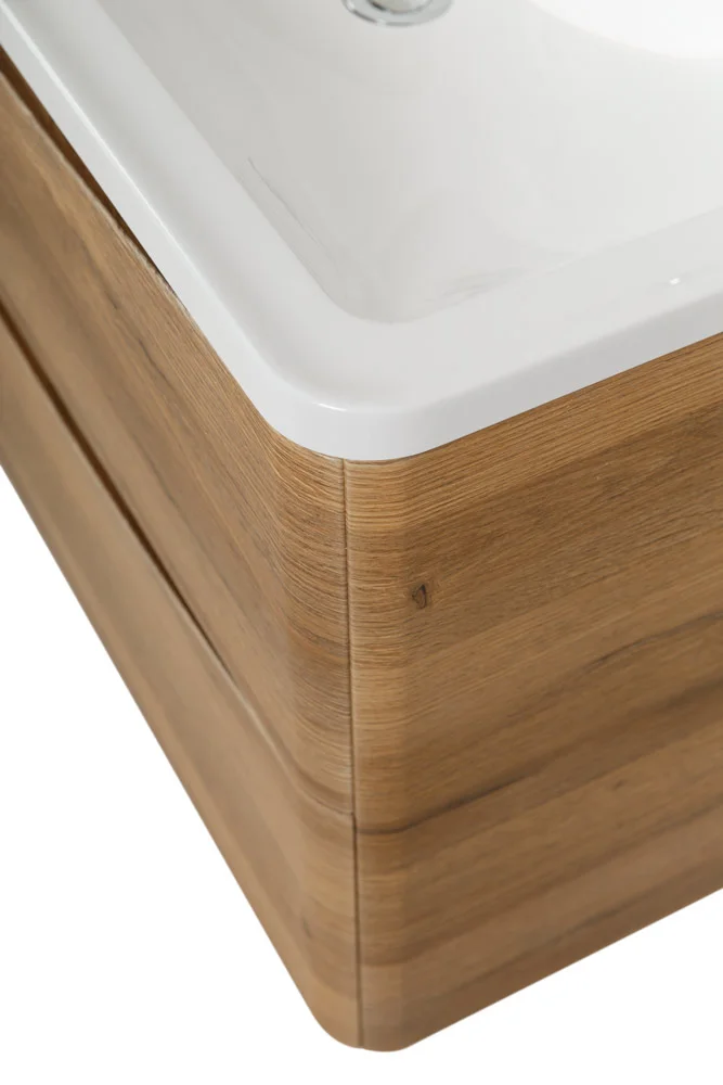 Приобрести belbagno тумба с раковиной acqua 80 см, подвесная rovere rustico, белая раковина