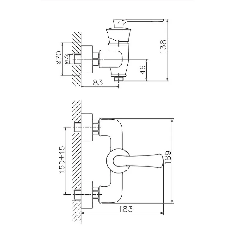Приобрести haiba смеситель для душа 235мм, хром hb-20181