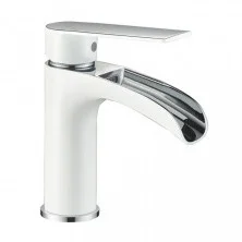 HAIBA Смеситель для раковины 164мм, белый\хром HB-13505-8