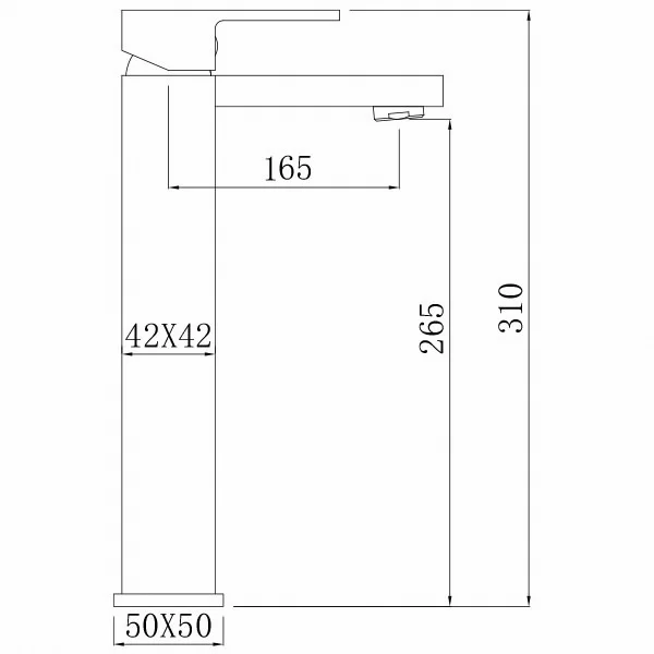 Приобрести comforty высокий смеситель для раковины 31 см, черный матовый, fc045b-cmt