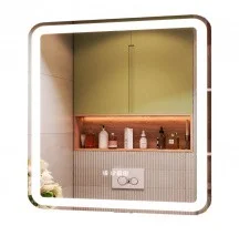 VIGO Зеркало Grani Luxe 70 см, с подсветкой, сенсорное управление, часы, антизапотевание z.GRI.70.Luxe