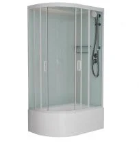 Frank Душевая кабина F412/2R White, высокий поддон, правосторонняя