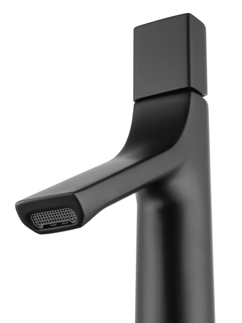 Приобрести смеситель для раковины высокий wonzon & woghand the one, черный матовый (ww-h1011-mb)