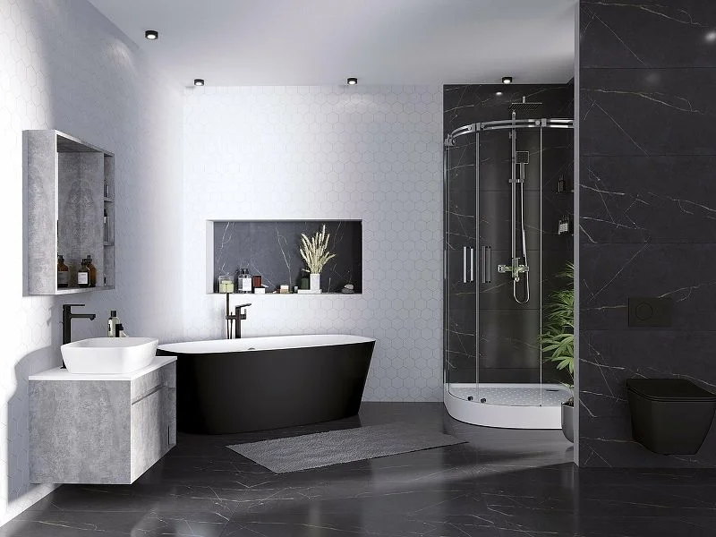 Приобрести grossman отдельностоящая ванна forta 150x70 см, черная gr-2701b