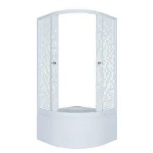 Тритон Душевое ограждение Стандарт Б1 Аква Мозаика 90х90 см, белая с узором Щ0000025441