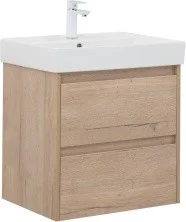 Aquanet Тумба с раковиной Nova Lite 60 см, дуб крафт (2 ящика)