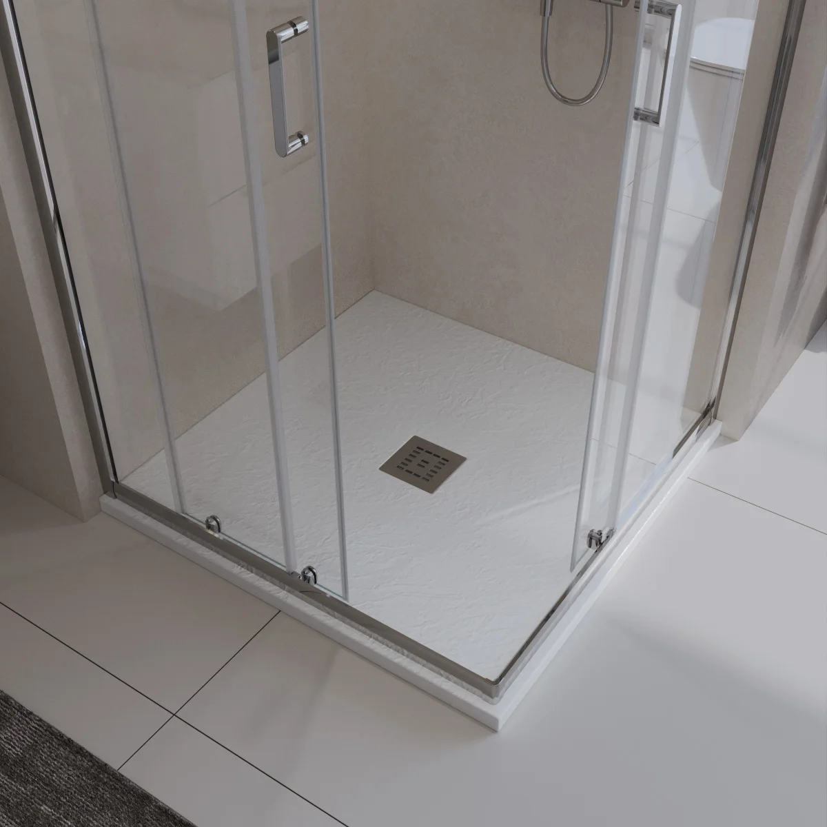 Приобрести belbagno душевой поддон 80х80 см, искусственный мрамор, сифон uno tray-mr-uno-a-80-35-w-cr