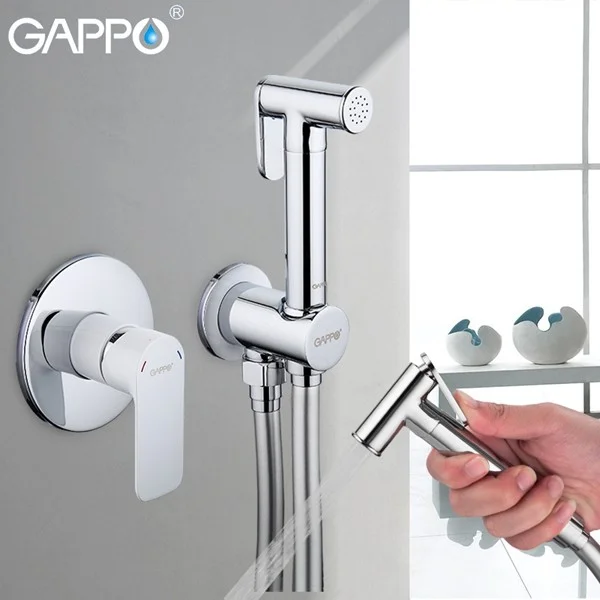 Приобрести gappo смеситель с гигиеническим душем g7248, белый/хром 88967